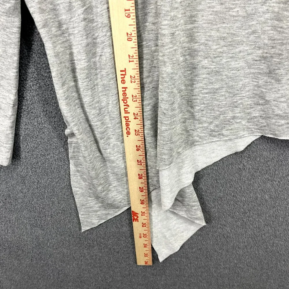 KLD Sweater Womens Small Gray Tunic Boxy Oversized raw hem‎ dolman sleeve